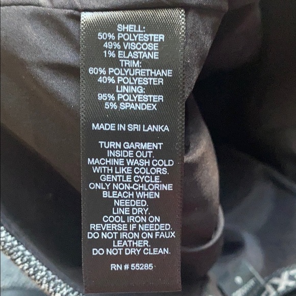 Express Grey Pencil Skirt w/ Faux Leather Accents - Picture 5 of 5